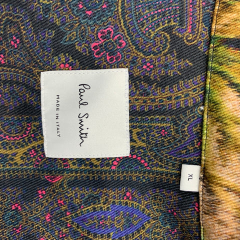 PAUL SMITH Size XL Multi-Color Print Cotton Shirt Jacket