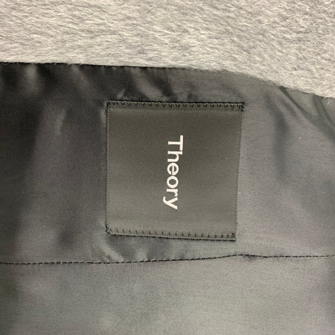 THEORY Size XS Light Grey Textured Baby Alpaca Wool Coat