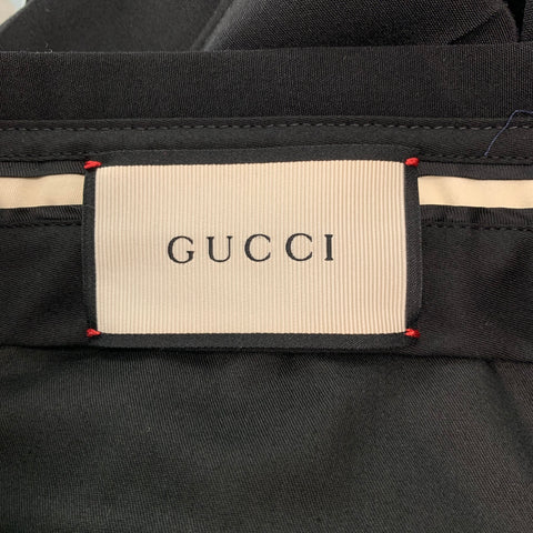 GUCCI Size 34 Black Wool Flat Front Dress Pants