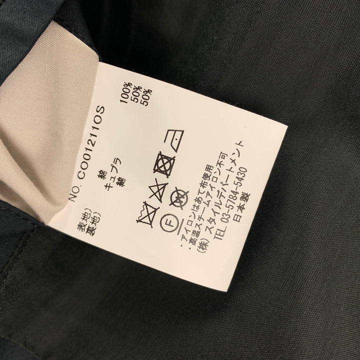 STILL by HAND Taille S Manteau surdimensionné en coton noir avec cordon de serrage