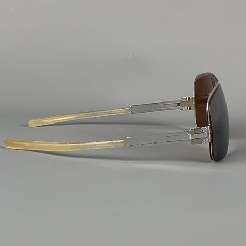 IC! BERLIN Silver Metal Prescription Sunglasses
