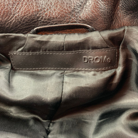 DROME FW 15 Size M Black Quilted Leather Biker Jacket