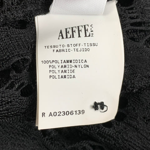 MOSCHINO Talla 10 Camisa con botones de encaje de poliamida negra