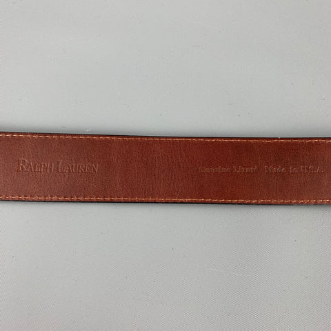 RALPH LAUREN Size 32 Black Textured Lizard Belt