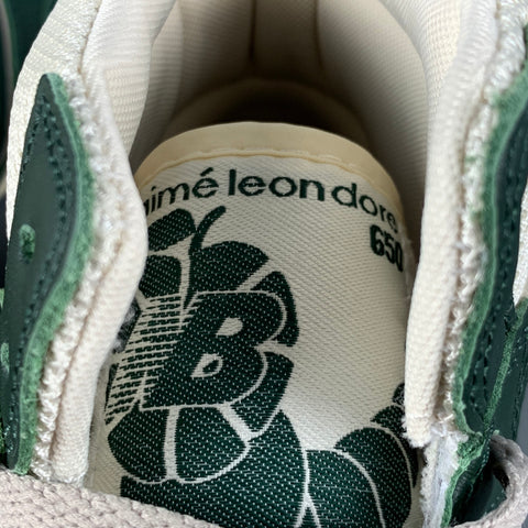 NEW BALANCE x AIME LEON DORE Size 10.5 Green Beige Color Block Leather High Top Sneakers
