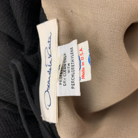 OSCAR DE LA RENTA Size 8 Black Ruffled Long Skirt