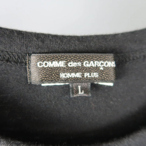 COMME des GARCONS HOMME PLUS Size L Black Belt & Ladies Graphic Cotton T-shirt COMME des GARCONS HOMME PLUS