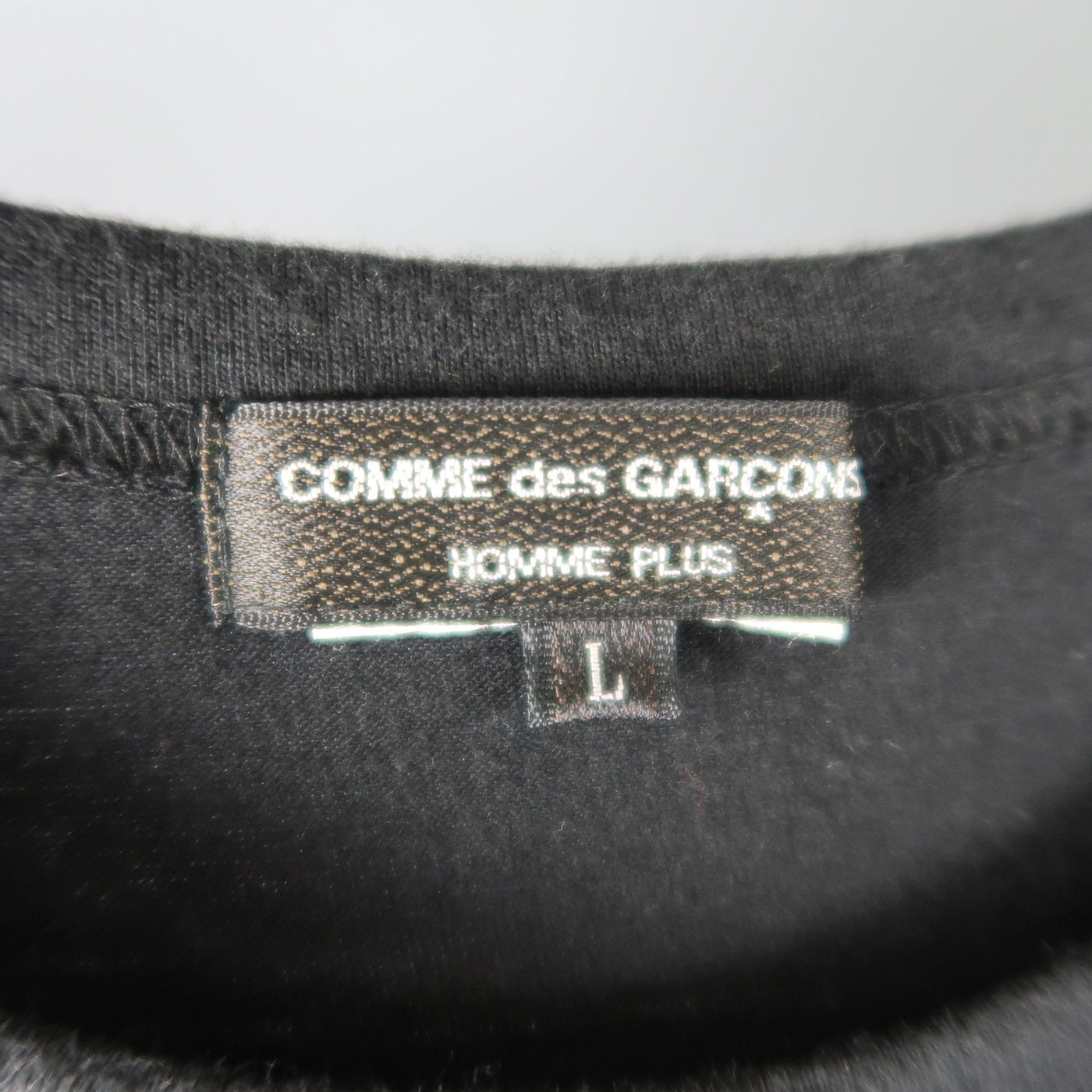 COMME des GARCONS HOMME PLUS Size L Black Belt & Ladies Graphic Cotton T-shirt
