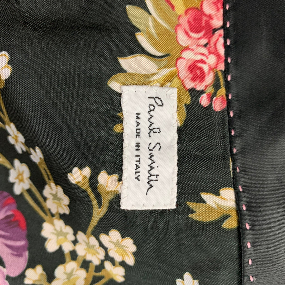 PAUL SMITH Taille 42 Manteau de sport à revers cranté en coton et viscose velours noir