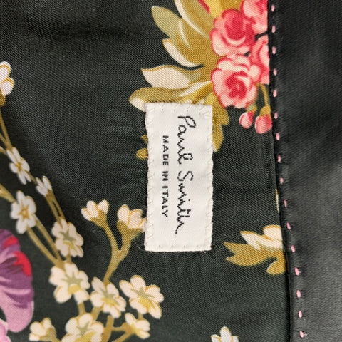 PAUL SMITH Size 42 Black Velvet Cotton Viscose Notch Lapel Sport Coat