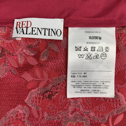 VALENTINO Minifalda de mezcla de poliéster jacquard rosa talla 6