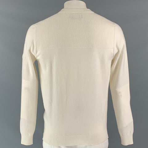 STONE ISLAND Size L Cream Crew-Neck Pullover