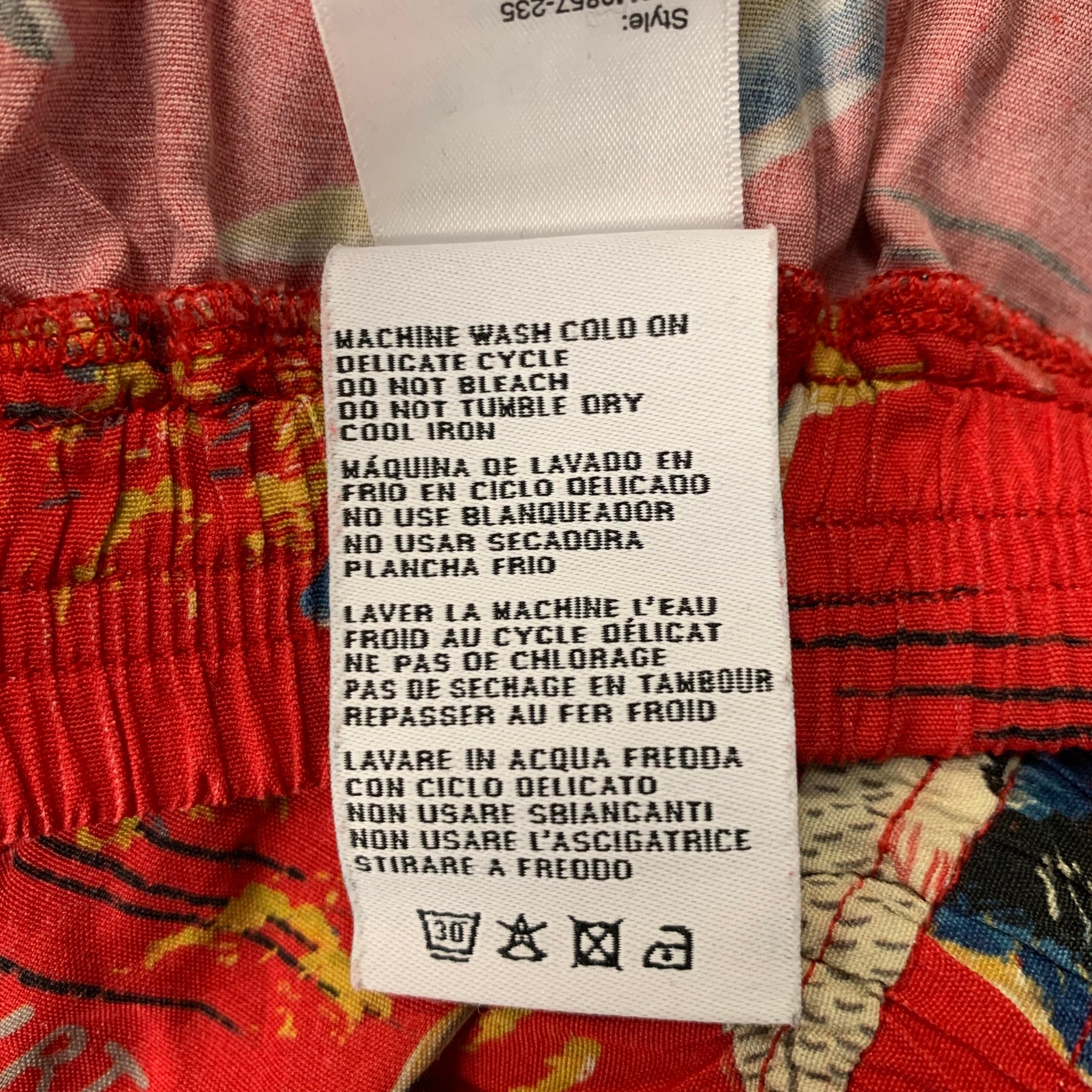 RED LV BARBER SHORTS SAMPLES –