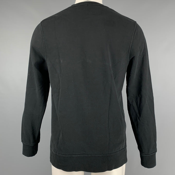BALENCIAGA Size M Black Graphic Cotton Crew-Neck Sweatshirt