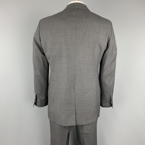 TOM FORD Size 44 Dark Gray Wool Notch Lapel Cuffed Leg Suit