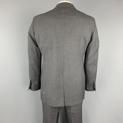 TOM FORD Size 44 Dark Gray Wool Notch Lapel Cuffed Leg Suit