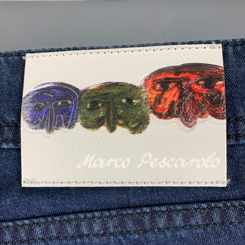 MARCO PESCAROLO Size 34  Indigo Solid Denim Zip Fly Jeans