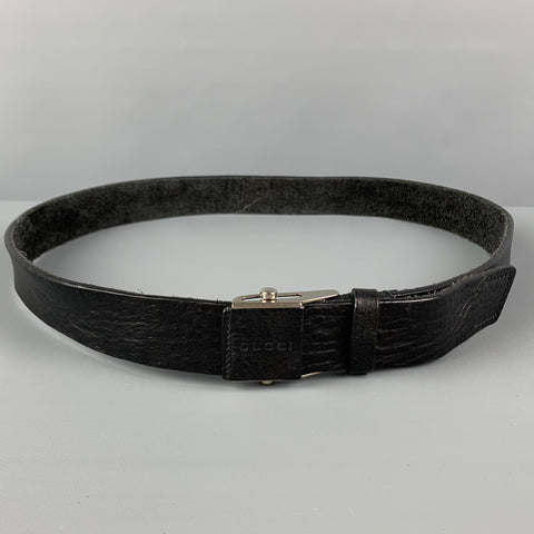 GUCCI Size L Black Leather Belt