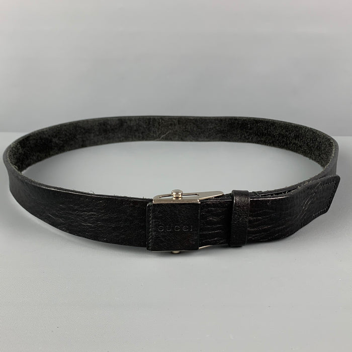GUCCI Size L Black Leather Belt