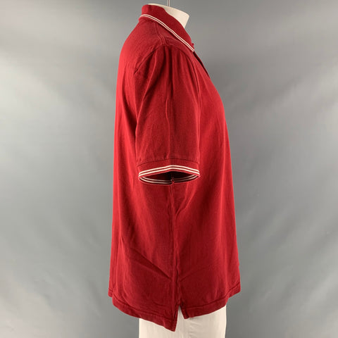 LACOSTE Size XL Red Cotton Polo