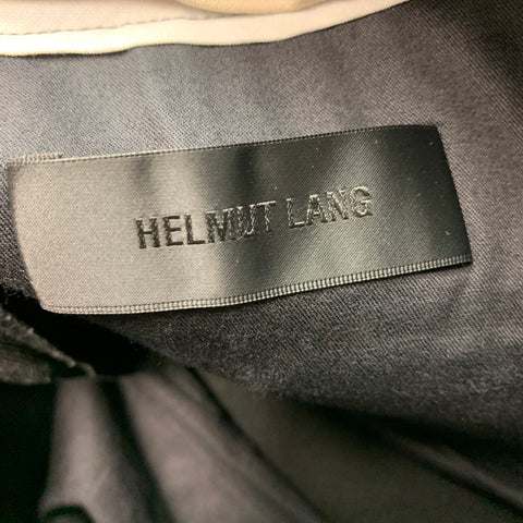 HELMUT LANG Size 30 Black Twill Wool Flat Front Dress Pants