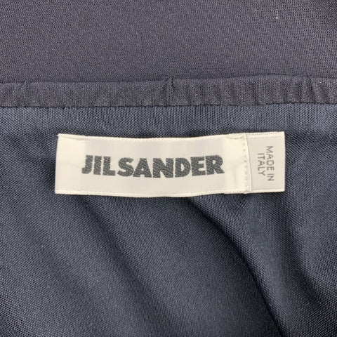 JIL SANDER Talla 6 Falda lápiz con cinturilla elástica de jersey azul marino
