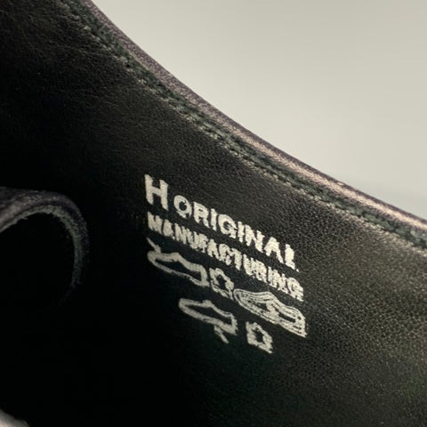CALZOLERIA HARRIS Taille 12 Chaussures à lacets en cuir perforé noir