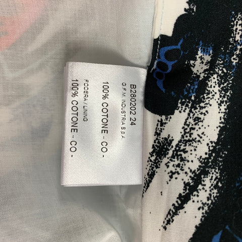 VIVIENNE WESTWOOD ANGLOMANIA Size 4 Multi-Color Abstract Cotton Peplum Blouse