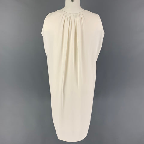 THE ROW Size XS Cream Viscose Sleeveless Shift Dress