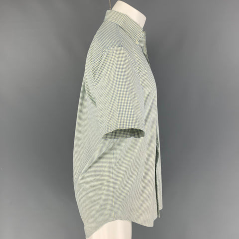 RALPH LAUREN Size S Lime Green Blue Checkered Cotton Button Up Long Sleeve Shirt