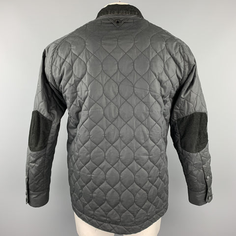 WHITE MOUNTAINEERING Taille L Veste boutonnée en polyester matelassé noir