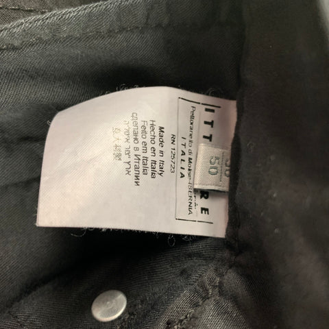PIERRE BALMAIN Size 36 Black Cotton Zipper Detail Jeans