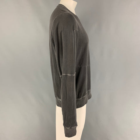 ACRONYM SS 15 Size L Charcoal Wash Cotton Crew-Neck S6-C Sweatshirt