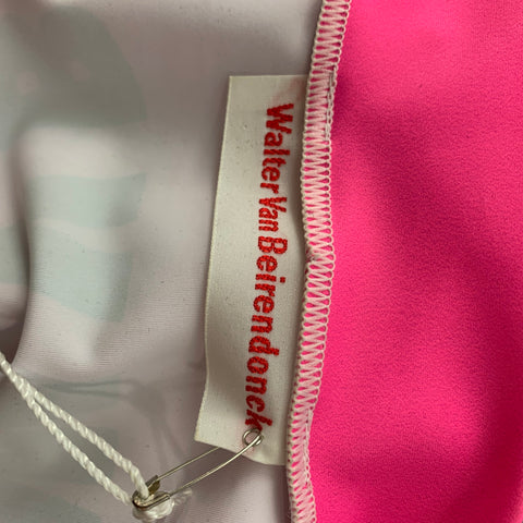 WALTER VAN BEIRENDONCK FW19 Size M Black Pink Monster Graphic Jersey Bike Top