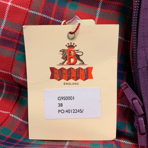 BARACUTA Talla 38 Chaqueta con cremallera de algodón burdeos