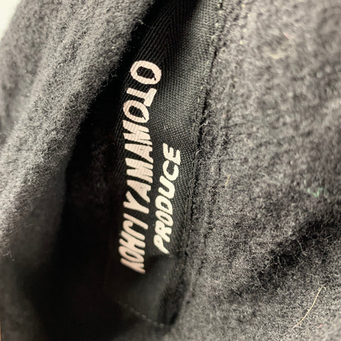 YOHJI YAMAMOTO Size L Black Wool Zip Up Jacket