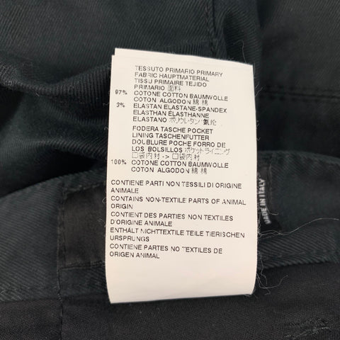 DSQUARED2 Size 30 Black Cotton Cropped Casual Pants