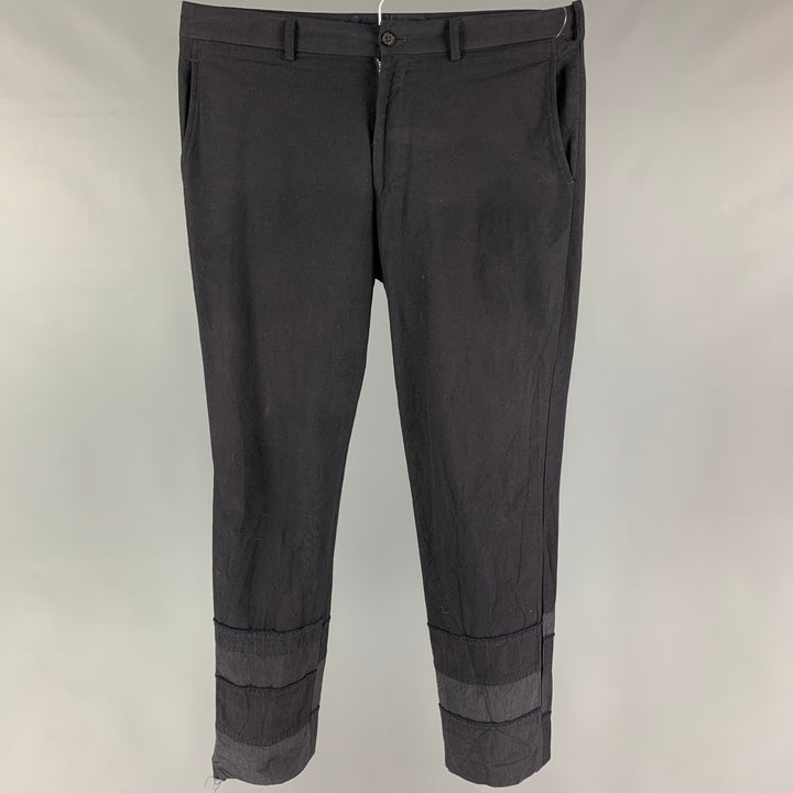 COMME des GARCONS HOMME Size L Navy Patchwork Nylon Cotton Casual Pants