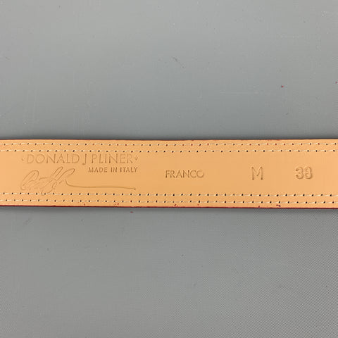 DONALD J PLINER Franco Perforated Size 30 Red Suede Belt