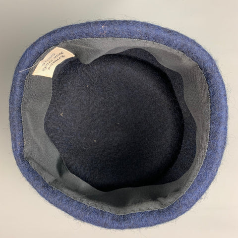 ERRATICA JEAN HICKS Navy Cream Dots Felt Hats