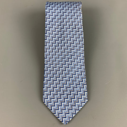 MISSONI White Checkered Jacquard Silk Tie
