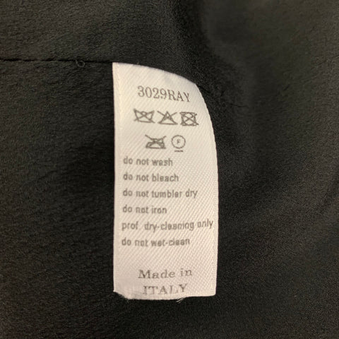 CAROLINA HERRERA Size 2 Black Virgin Wool Lycra Pencil Skirt