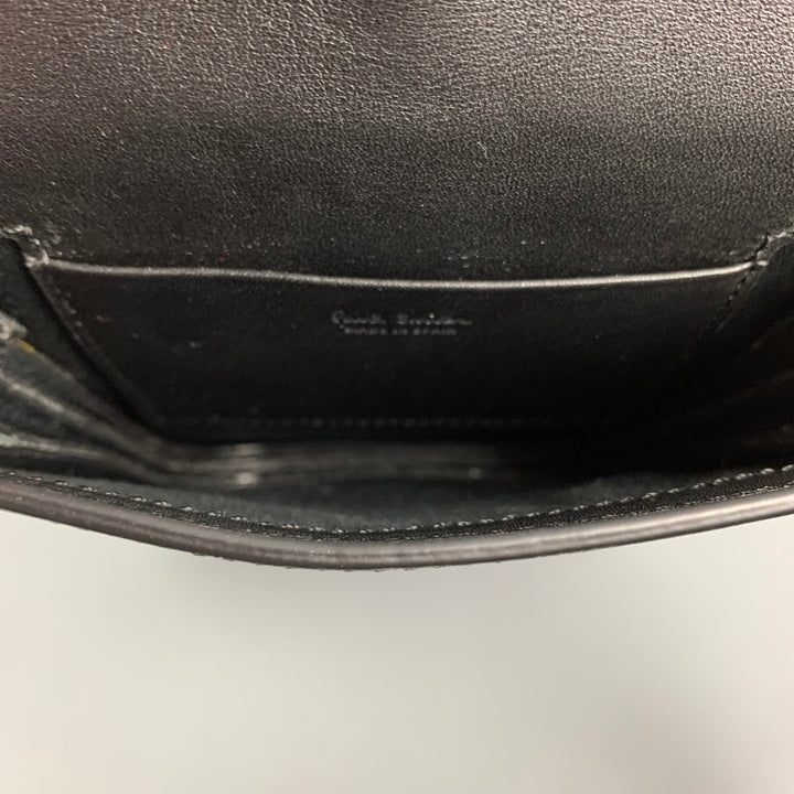 PAUL SMITH Black & Grey Animal Print Leather Mini Bag
