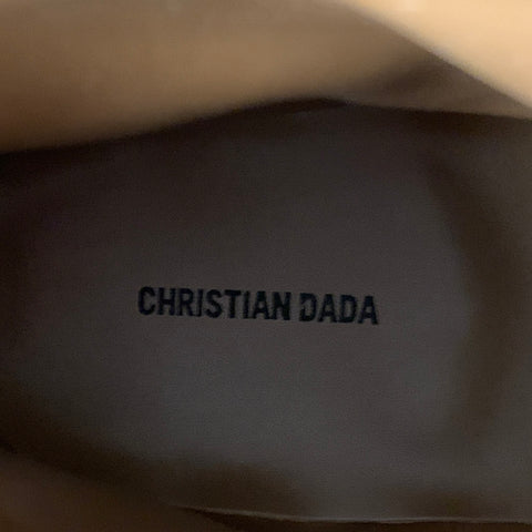 CHRISTIAN DADA Taille 9 Bottes à fermeture éclair latérale en cuir noir