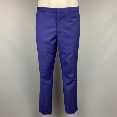 PAUL SMITH Size 40 Regular Purple Wool / Mohair Notch Lapel Suit