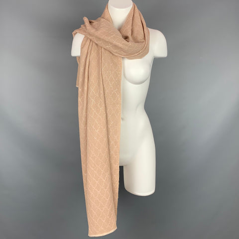 BAJRA Beige Sequined Cashmere / Silk Scarf