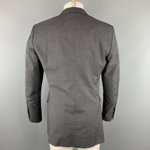 BURBERRY LONDON Size 40 Dark Gray Solid Regular Wool Sport Coat