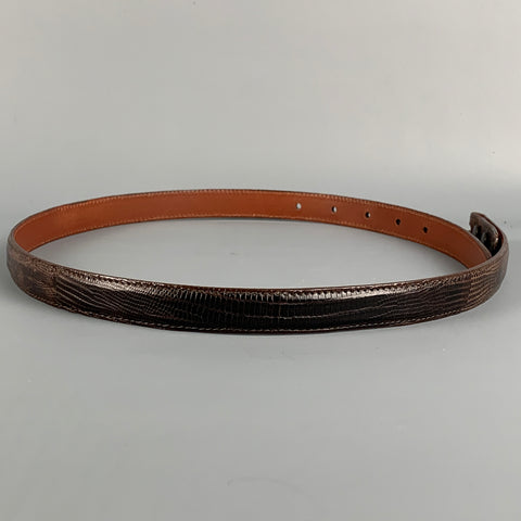 PAT AREIAS Size 29 Brown Lizard Belt Strap