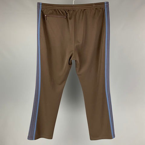 NEEDLES Talla XL Marrón Azul Pantalón deportivo de poliéster