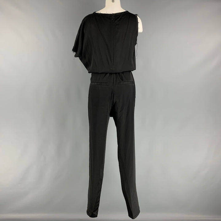 DIESEL Size M Black Rayon Blend Sleeveless Jumpsuits